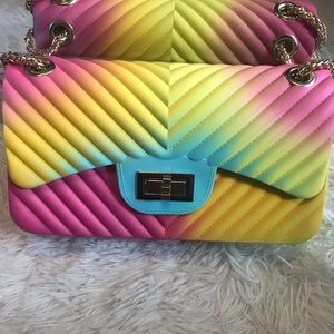 Dark pink Medium diamond jelly purse💕